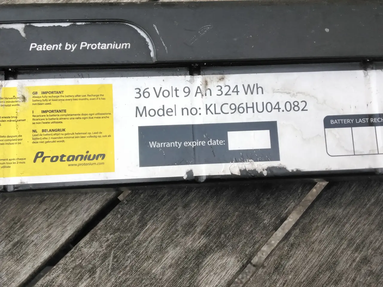 Billede 2 - Protanium 36v elcykkel batteri defekt