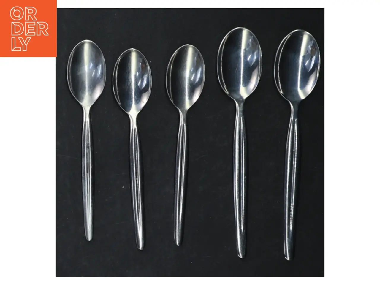 Billede 1 - Spiseskeer i rustfrit stål (str. 13 cm. og 15 cm. 5 styk)