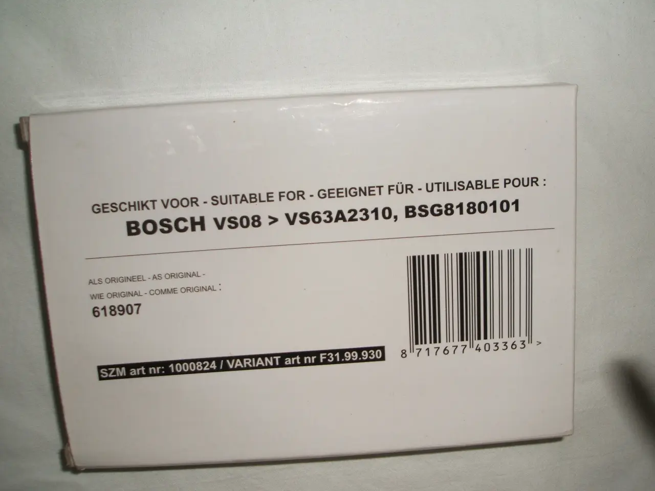 Billede 4 - Nyt Hepa-filter til Siemens/Bosch støvsugere