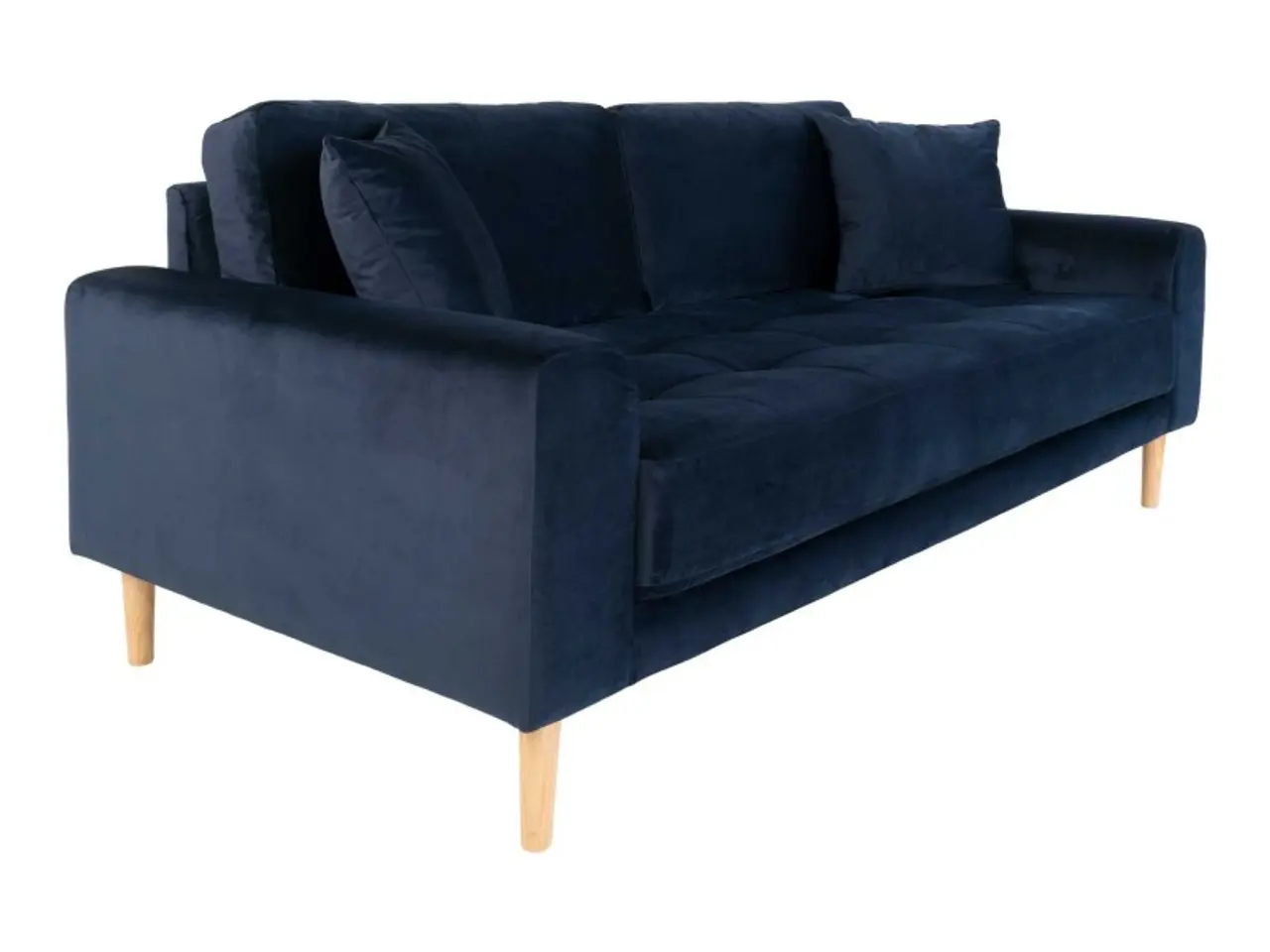 Billede 4 - Lido 2,5 Personers Sofa mørkeblåt velour
