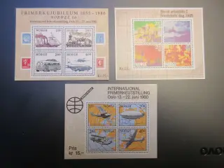 3 Miniark Norge Postfrisk