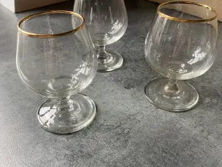 Assorterede glas cognac- snapseglas