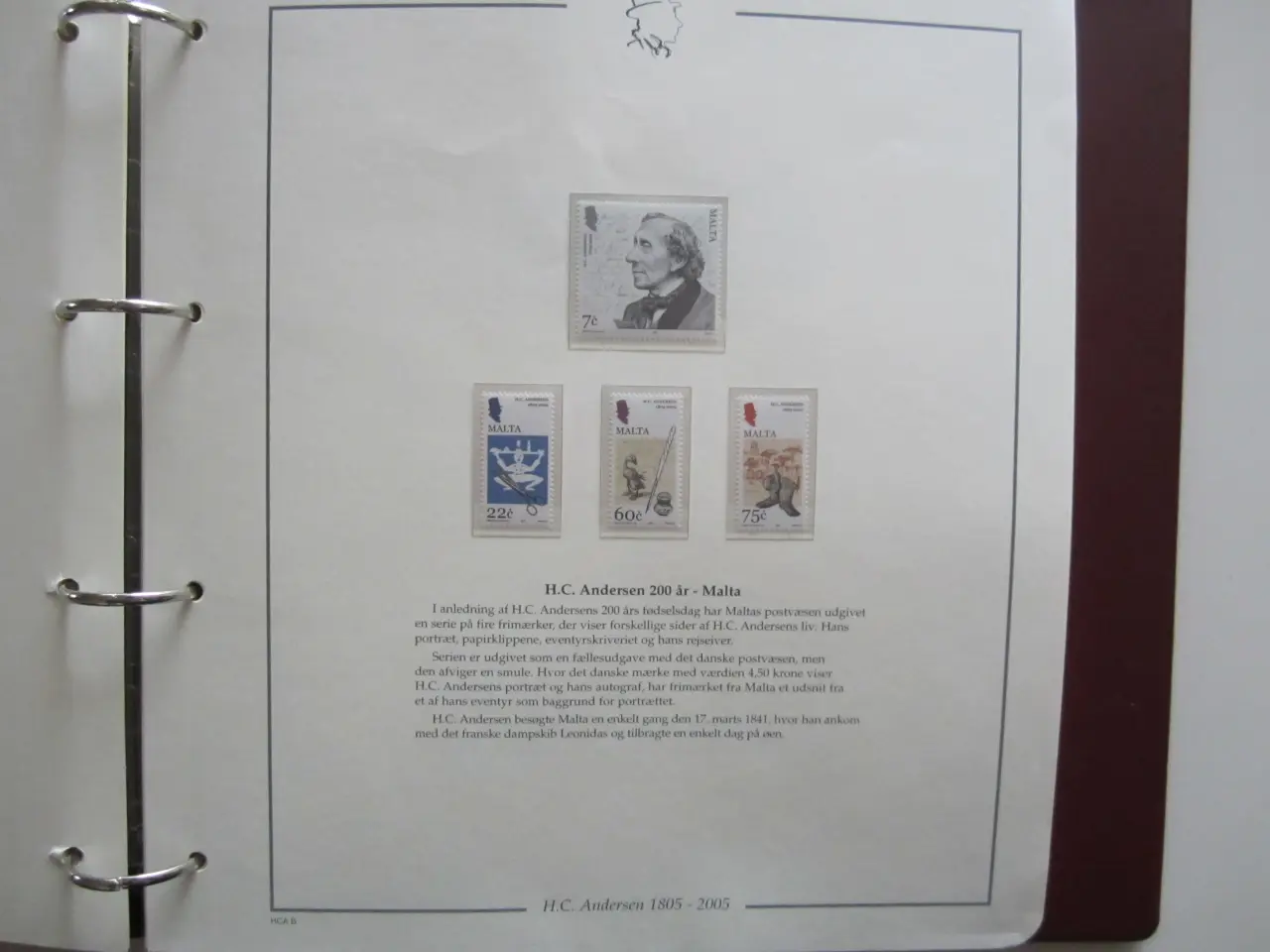 Billede 3 - H.C. Andersen 200 år frimærke udgivelser i album