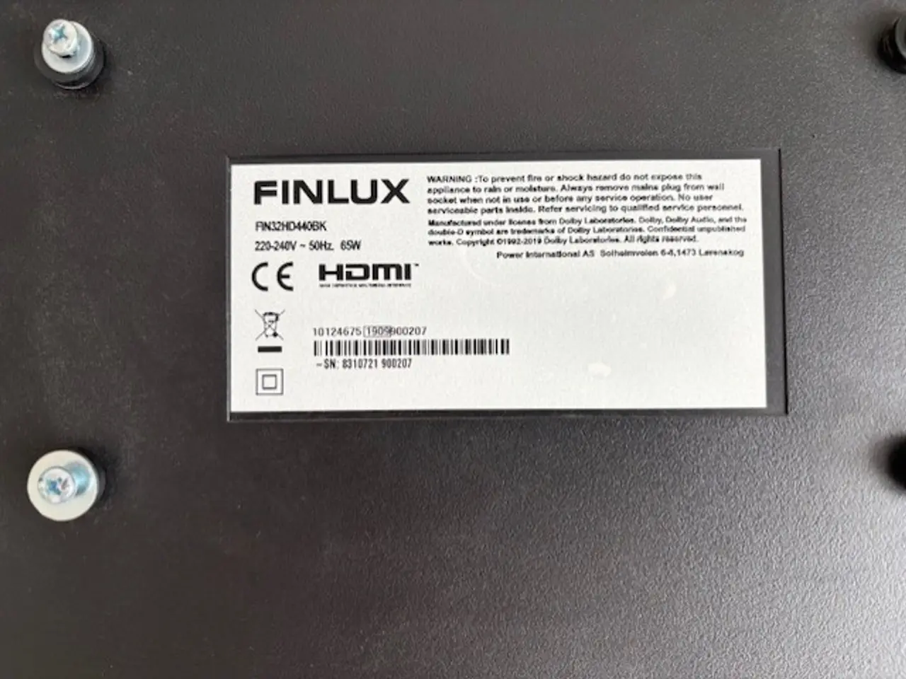 Billede 2 - 32 " Finlux tv med vægbeslag.