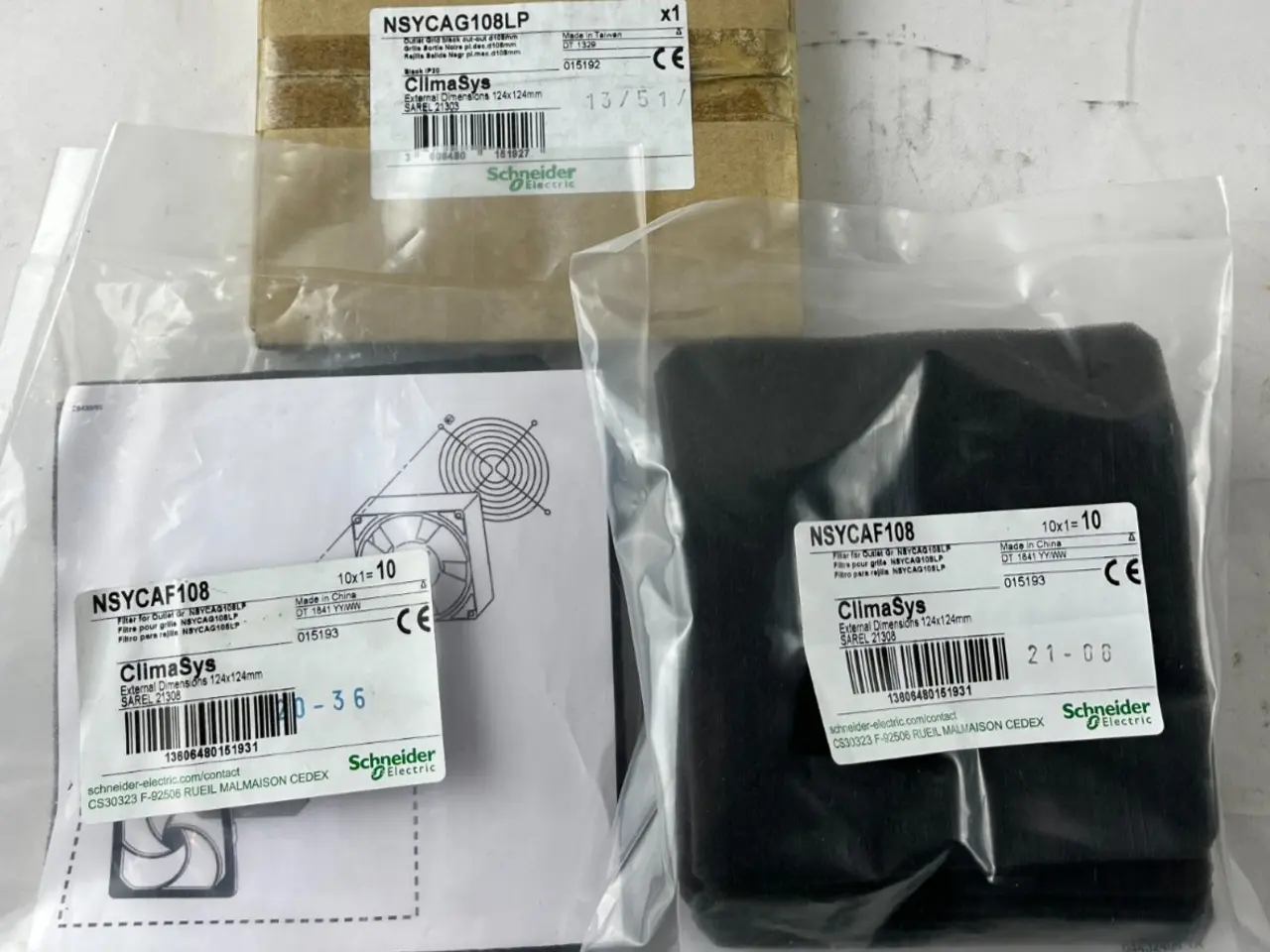Billede 1 - Schneider Electric NSYCAF108 ClimaSys Filters for