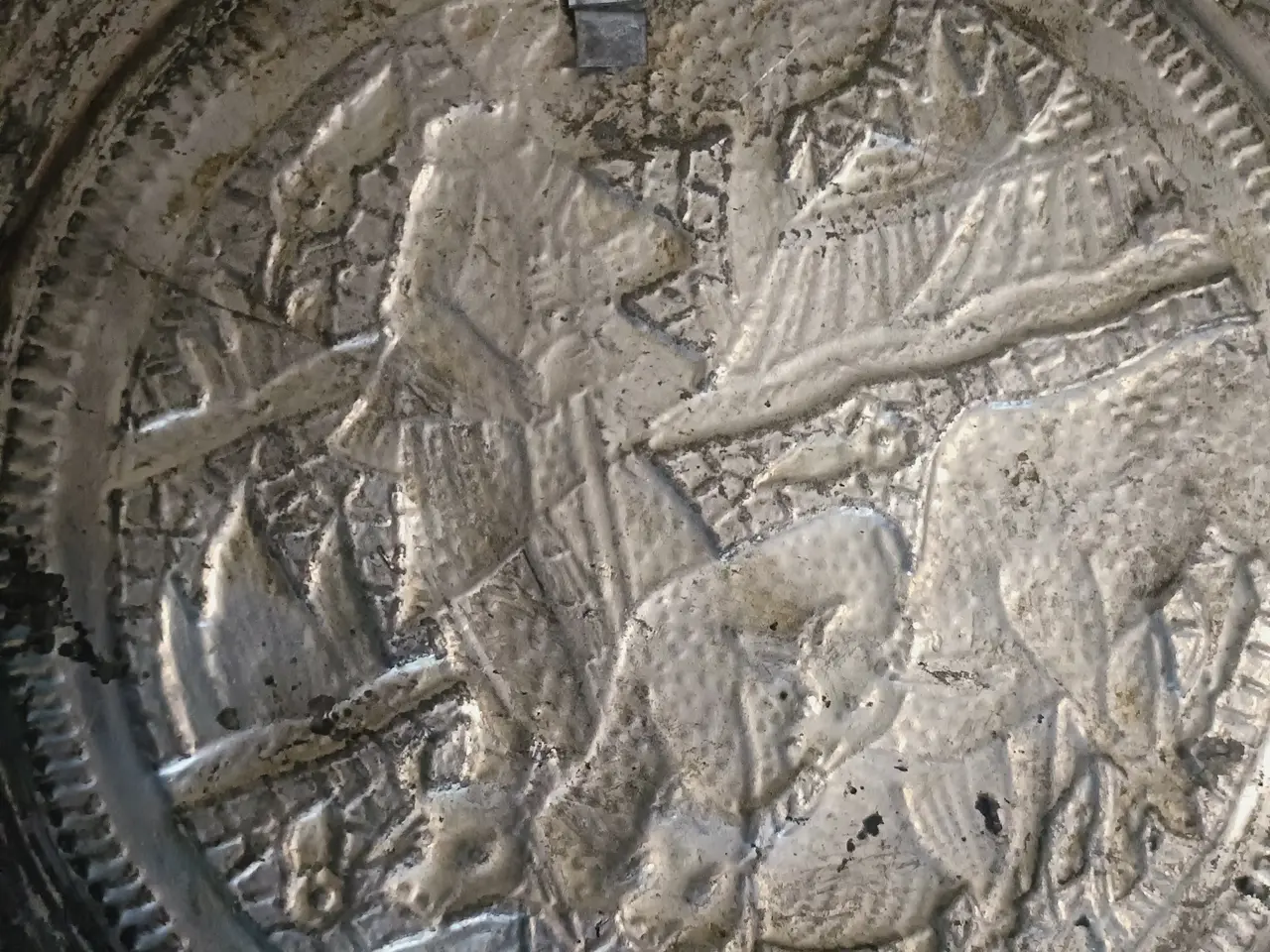 Billede 7 - Sølvbelagt Platter, Persiske, Antik, hånd indgrave
