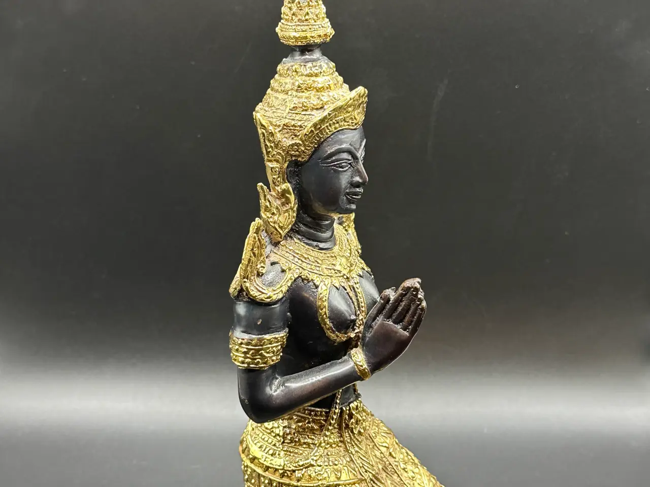Billede 4 - To vintage Buddha figurer af bronze.