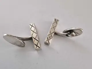 Vintage sterling manchetknapper I harlekin design