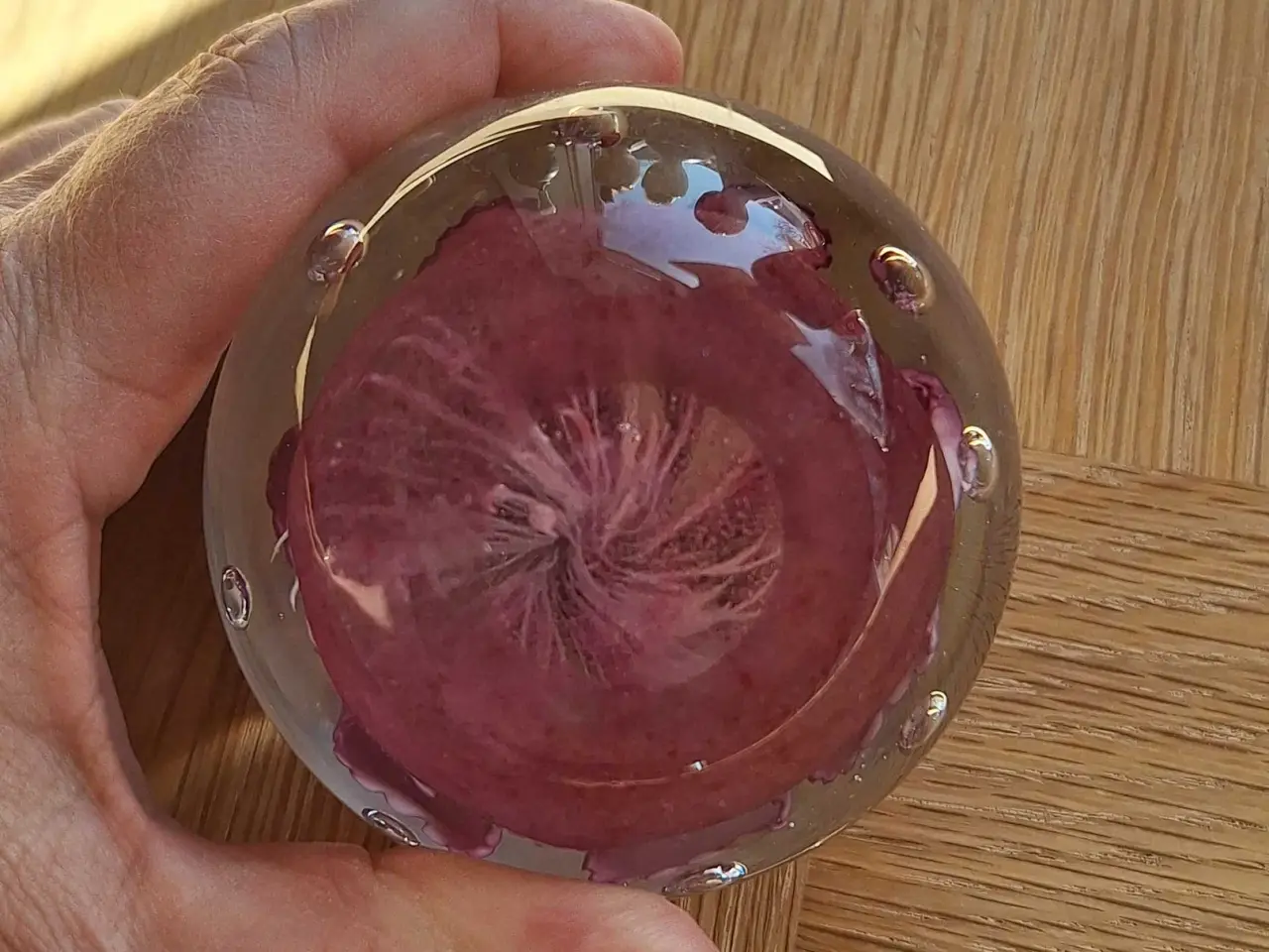 Billede 4 - Brevpresse i glas 