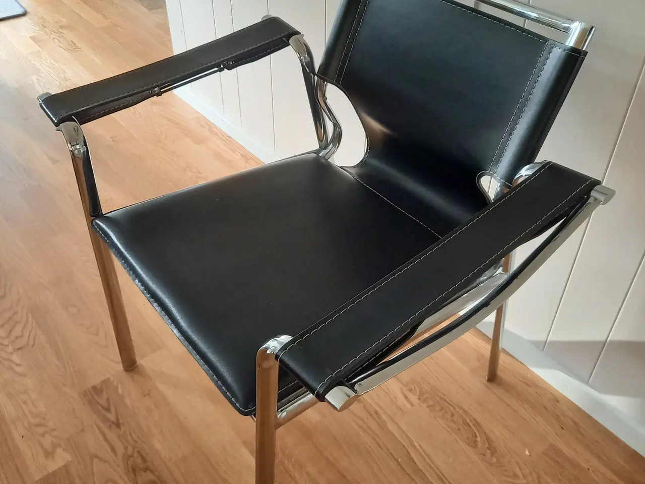 Billede 3 - Vintage modern armchair læder og krom