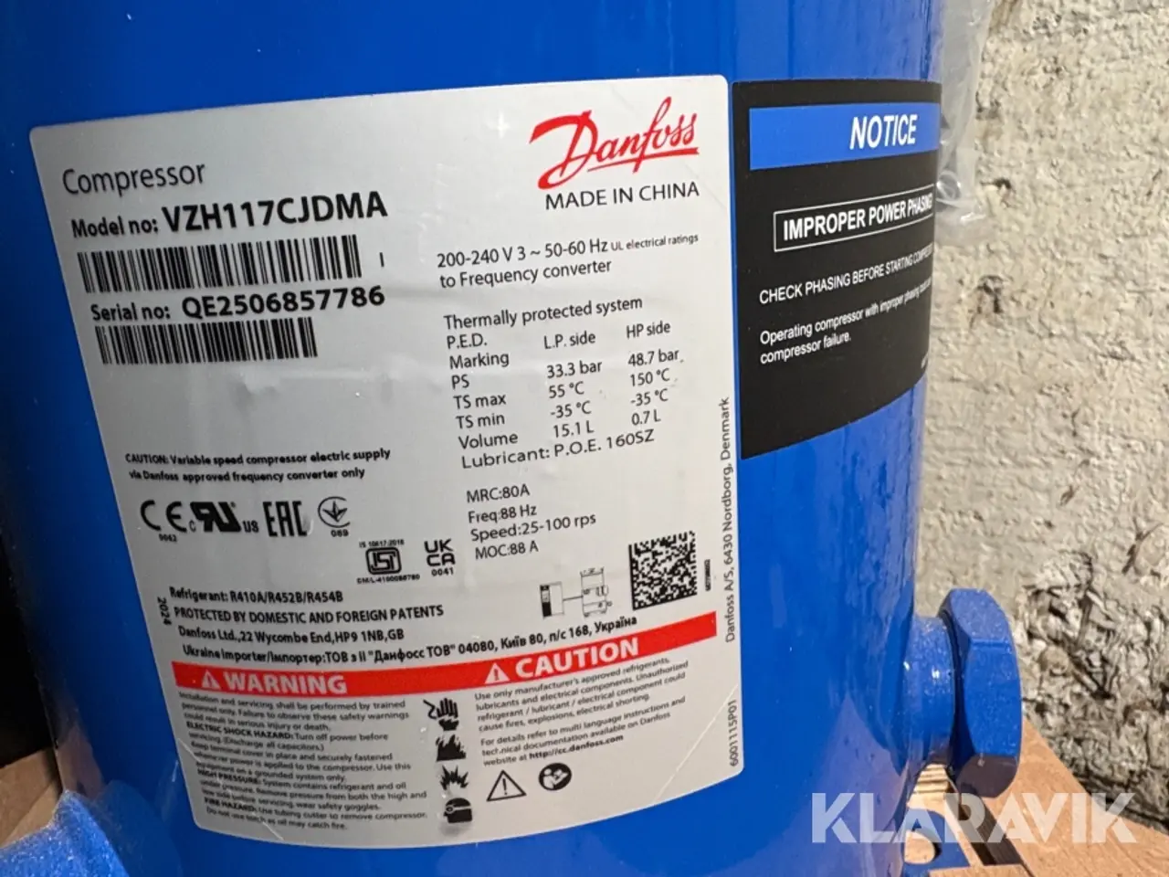 Billede 9 - KøleKompressorer Danfoss VZH117CJDMA