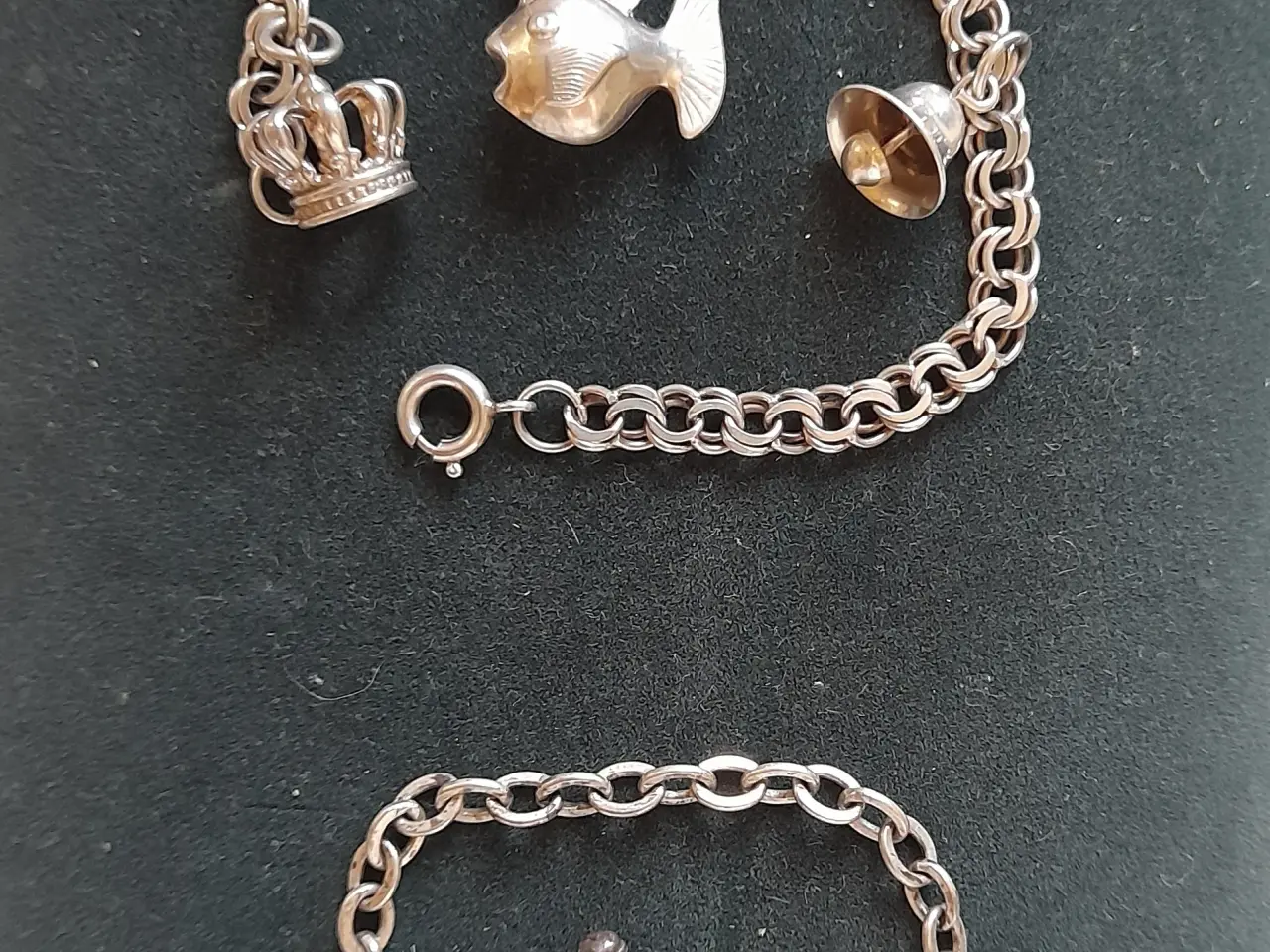 Billede 1 - Charmsarmlænker i sølv