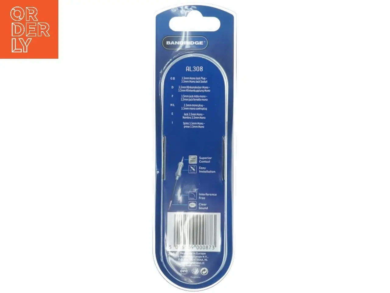 Billede 4 - 3,5mm mono lydkabel fra Bandridge (str. 3 m)