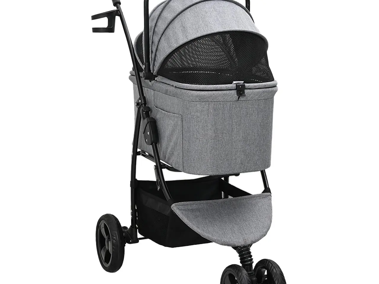 Billede 3 - Sammenklappelig kæledyrsvogn - grå, polyester, 78 × 54 × 101 cm