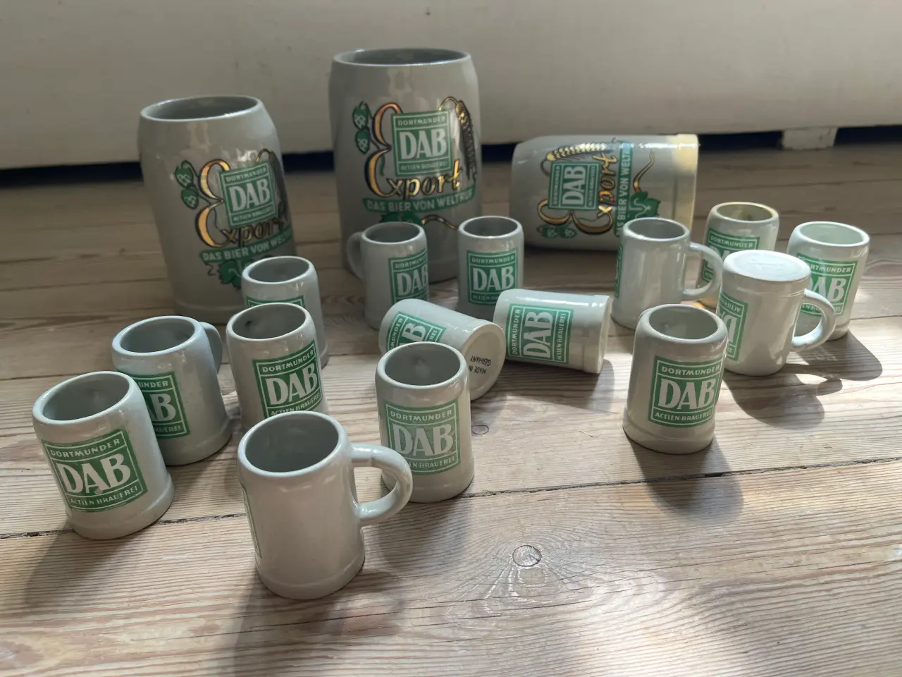 Billede 1 - DAB ølkrus og snapseglas porcelæn