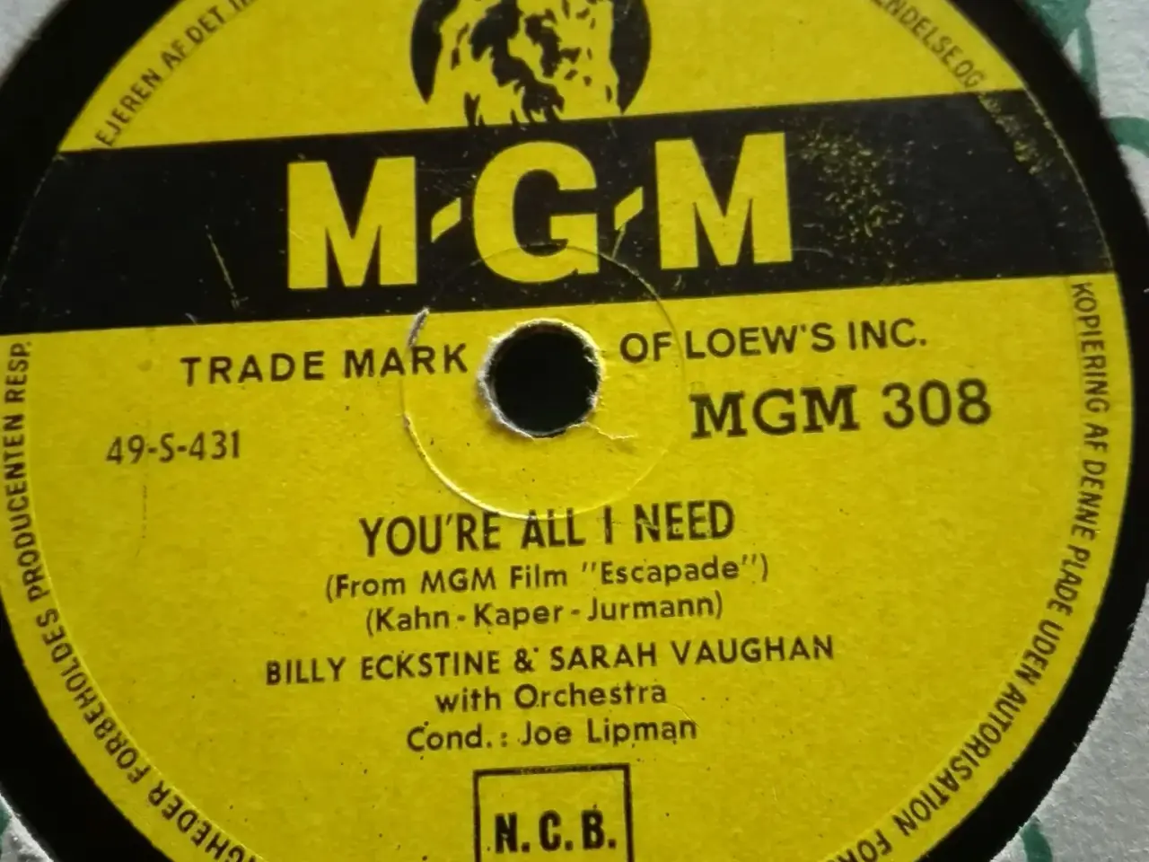 Billede 8 - 10 gl. plader, antagelig fra 196X. Giv et bud.