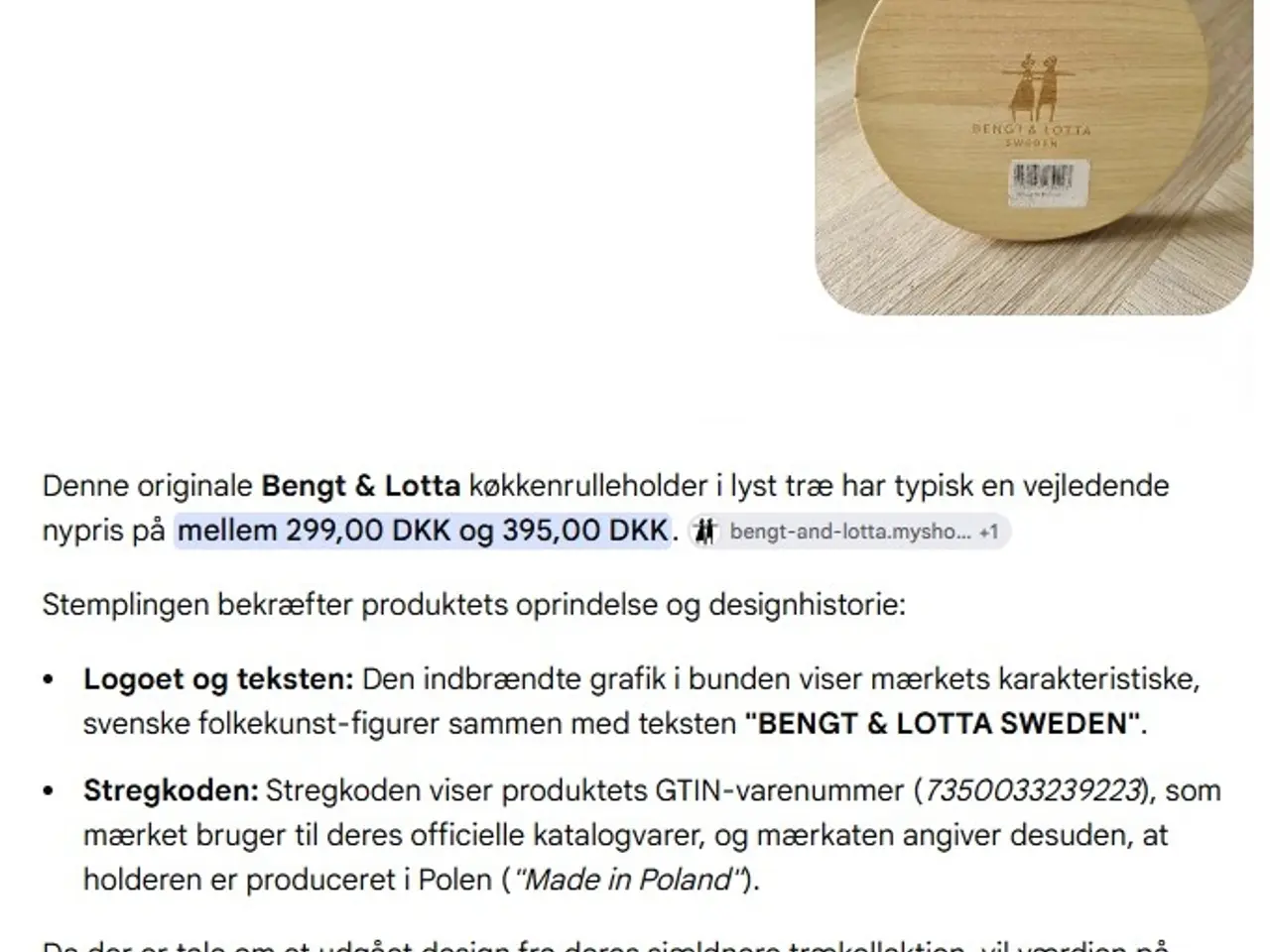 Billede 5 - Køkkenrulleholder - Bengt & Lotta Sweden