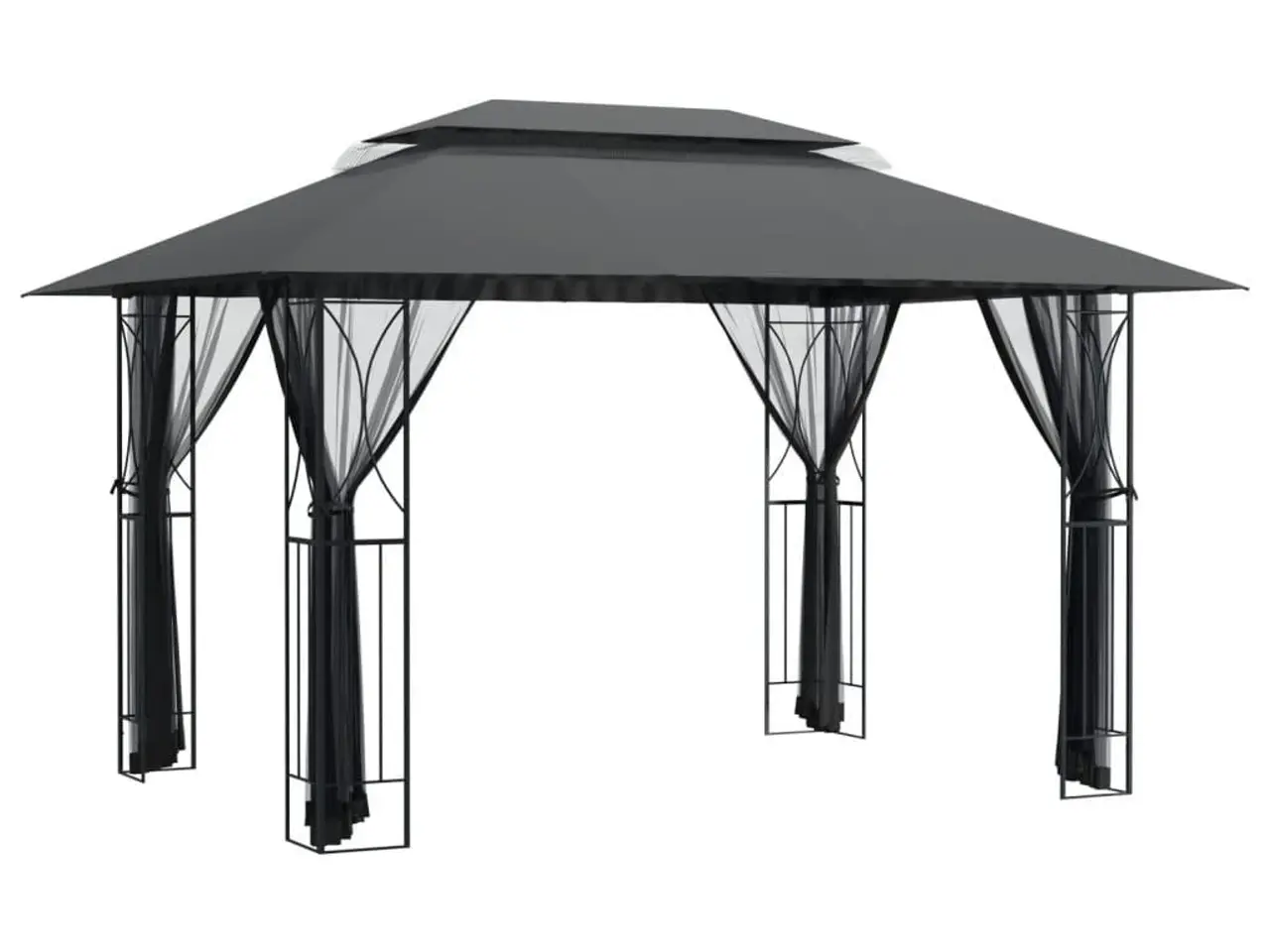 Billede 2 - Pavillon med sidevægge 400x300x270 cm stål antracitgrå