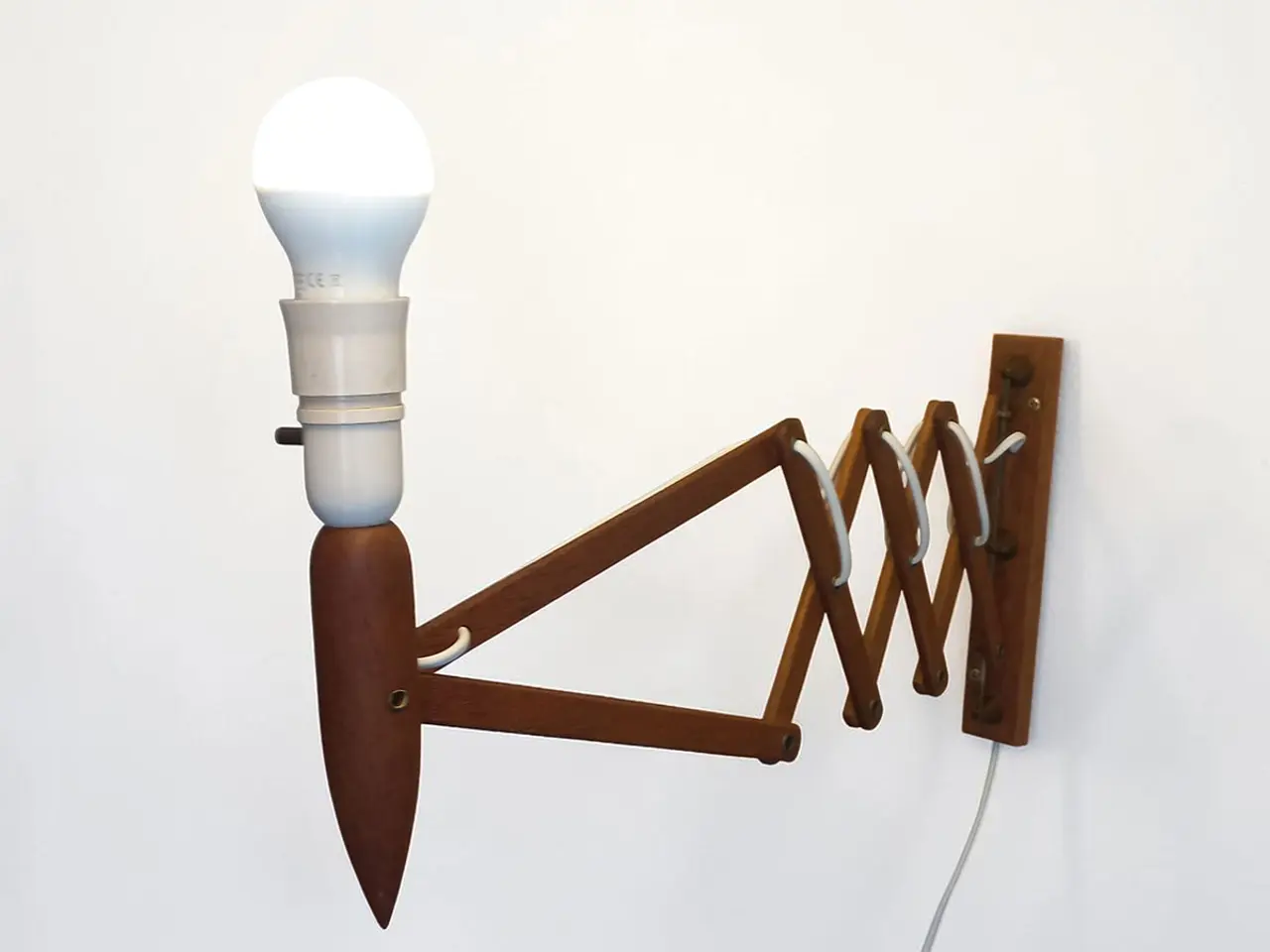 Billede 7 - LYFA sakselampe teak messing ca 1960