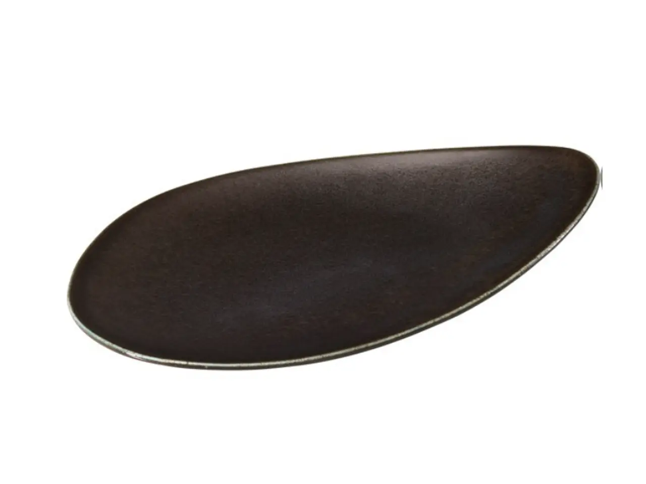 Billede 2 - 48 stk. Dust trekantet tallerken, brun, 35 x 22 cm