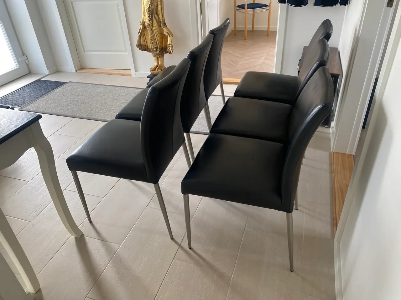 Billede 3 - Spisebord stole i lædder