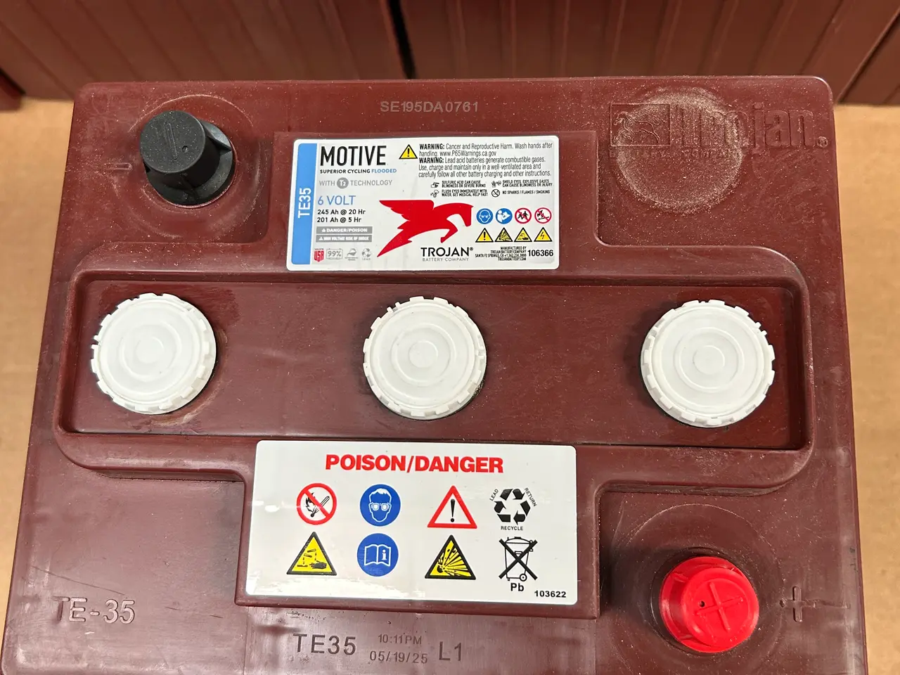Billede 2 - Traktionsbatterier TROJAN MOTIVE TE35
