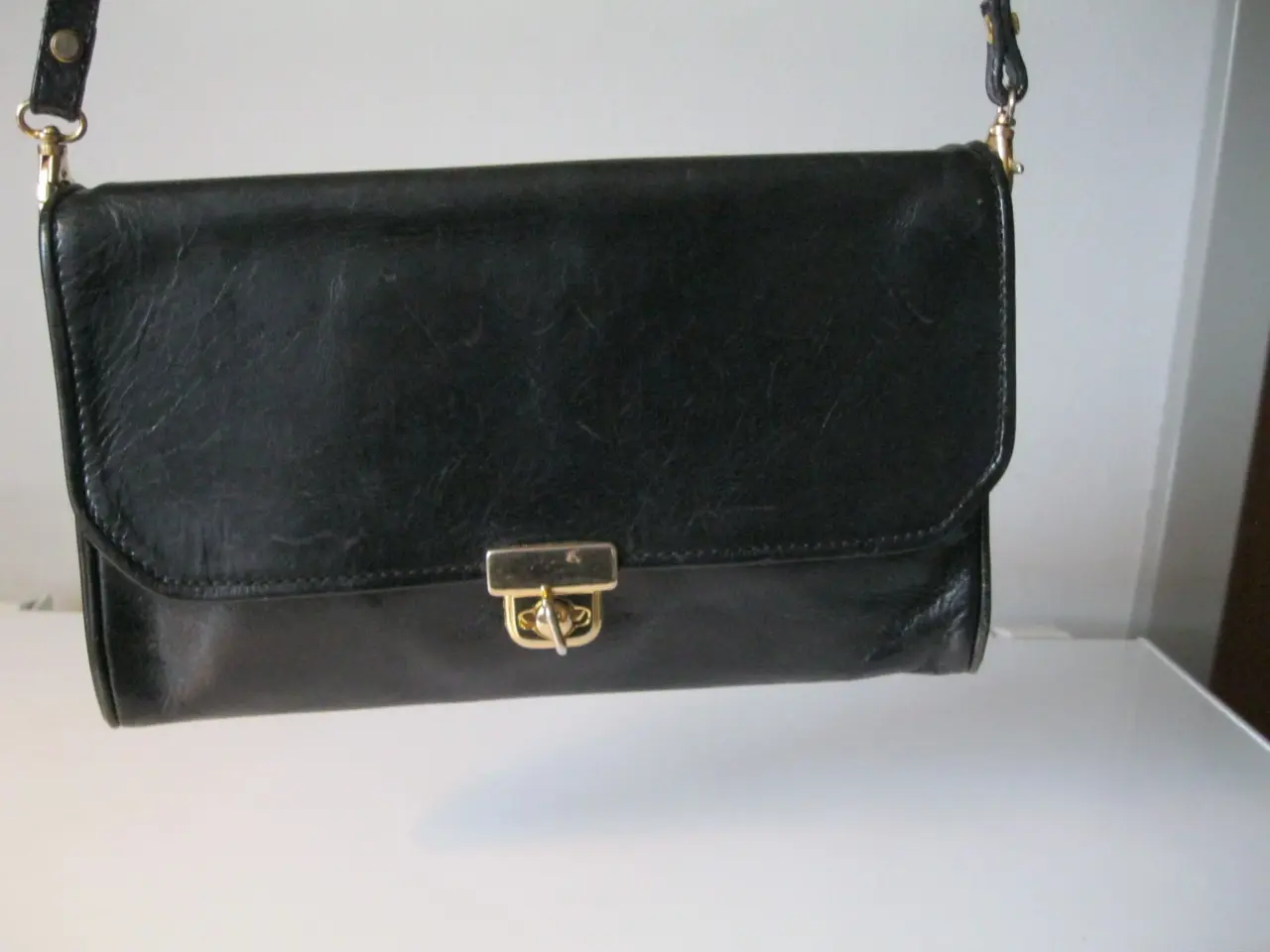 Billede 1 - Bel sac sort skindtaske 28,5 x 19 cm,