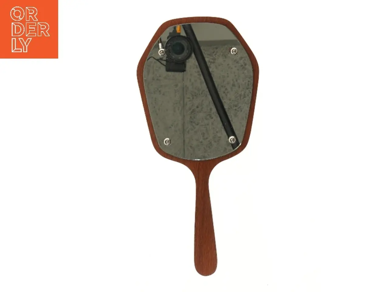 Billede 3 - Vintage Teak træ Håndspejl i træramme (str. 41 cm)