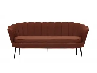 Calais 3 personers Sofa - Sort og - Rød