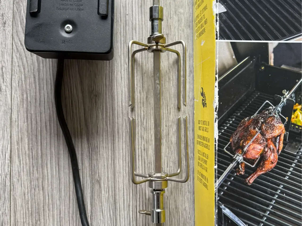 Billede 7 - Motor & spyd til Char-Broil rotisserie.
