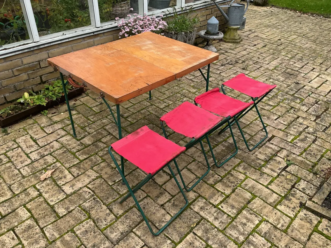Billede 1 - Campingbord med stole retro / gammelt