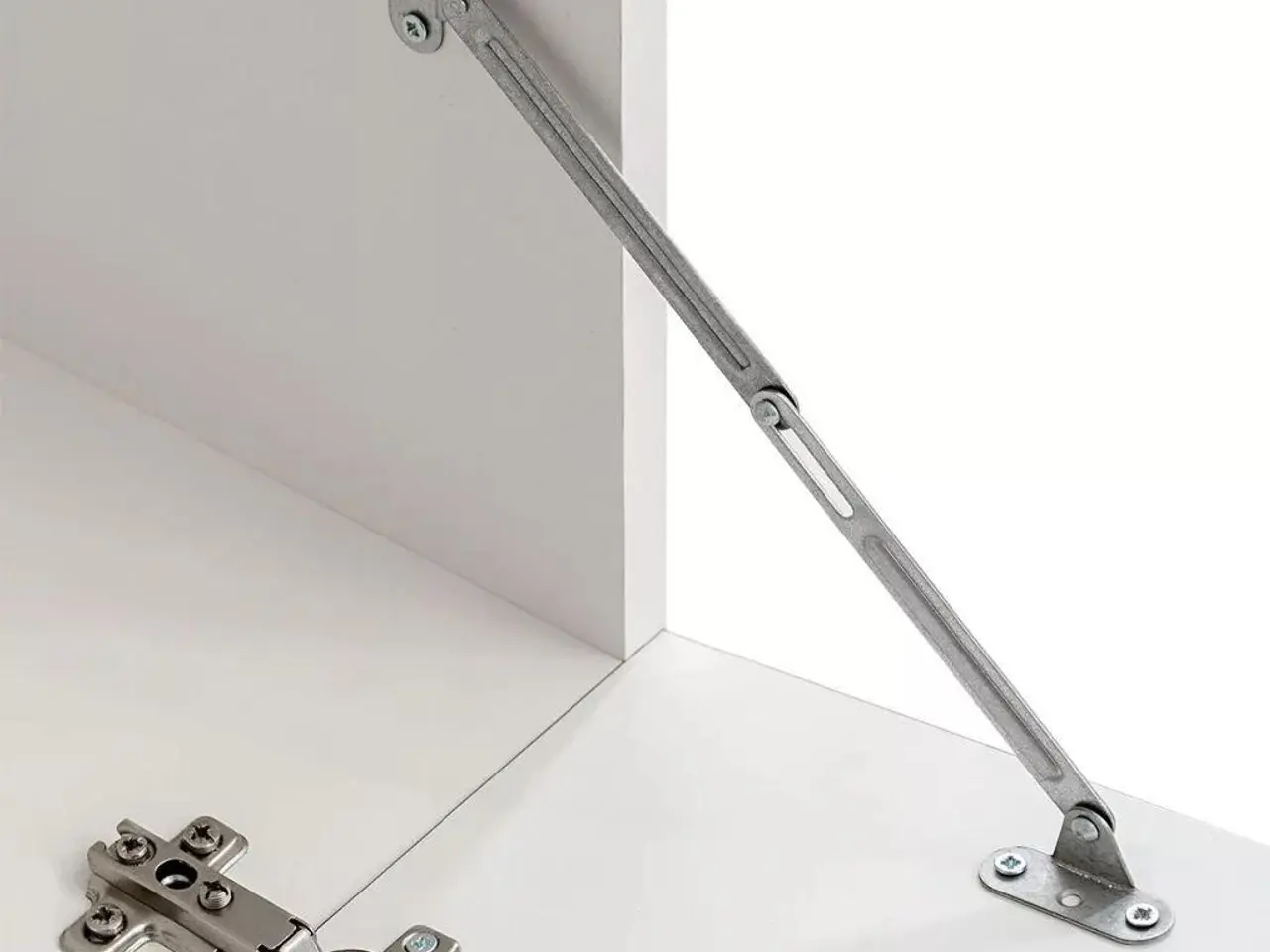 Skabssæt med tv-bord og LED-lys, 5 dele - sort/hvid - GulogGratis.dk