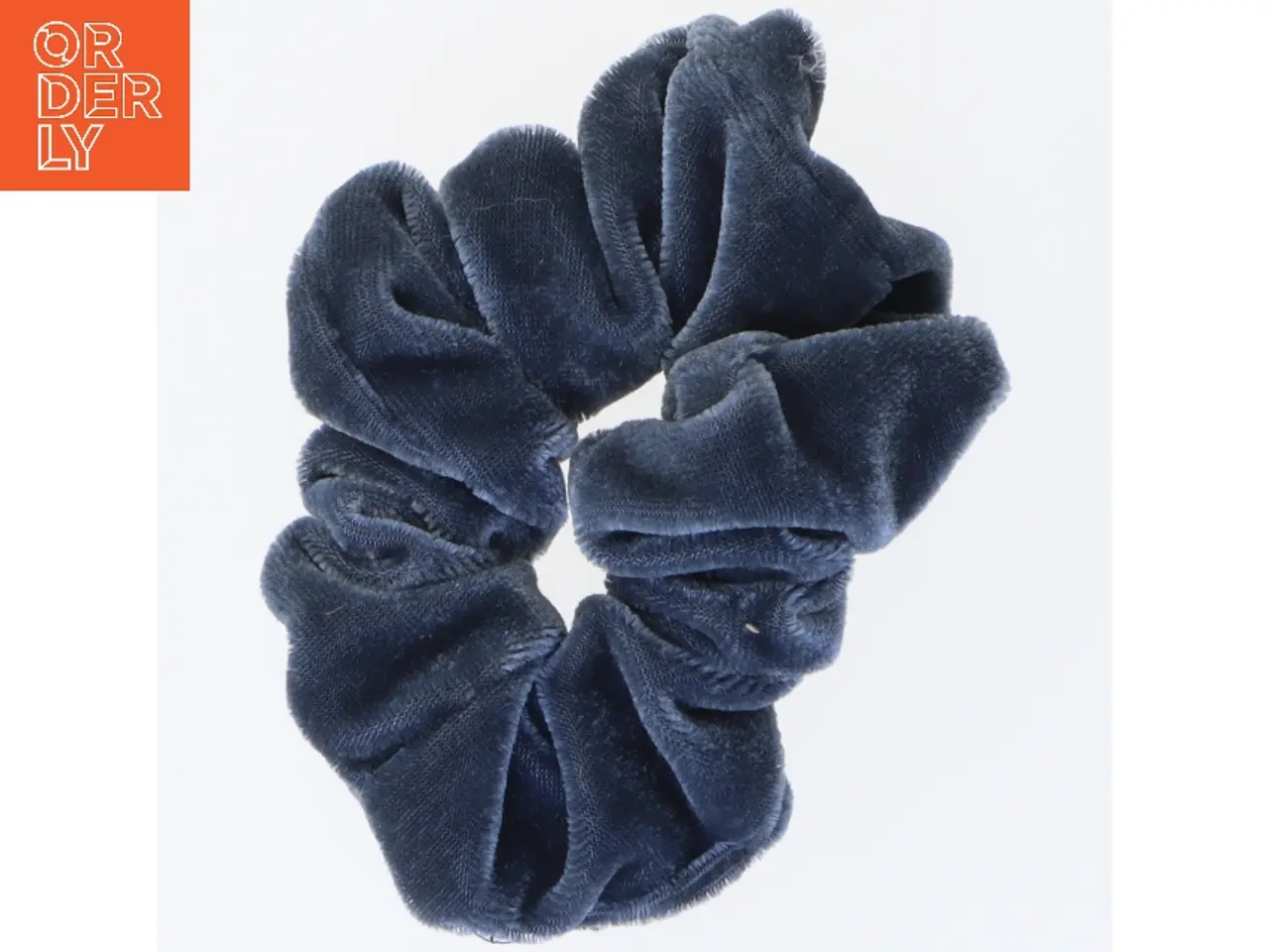 Billede 3 - Blå Velour Hårscrunchie (str. Ø 10 cm)