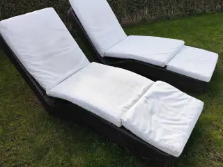 Sol senge med fejl og hynder