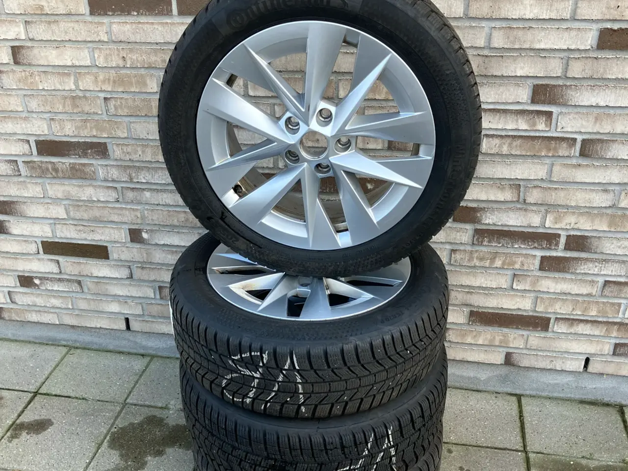Billede 1 - Orginale Skoda Alufælge 5 x 112 m Vinterdæk 205/55