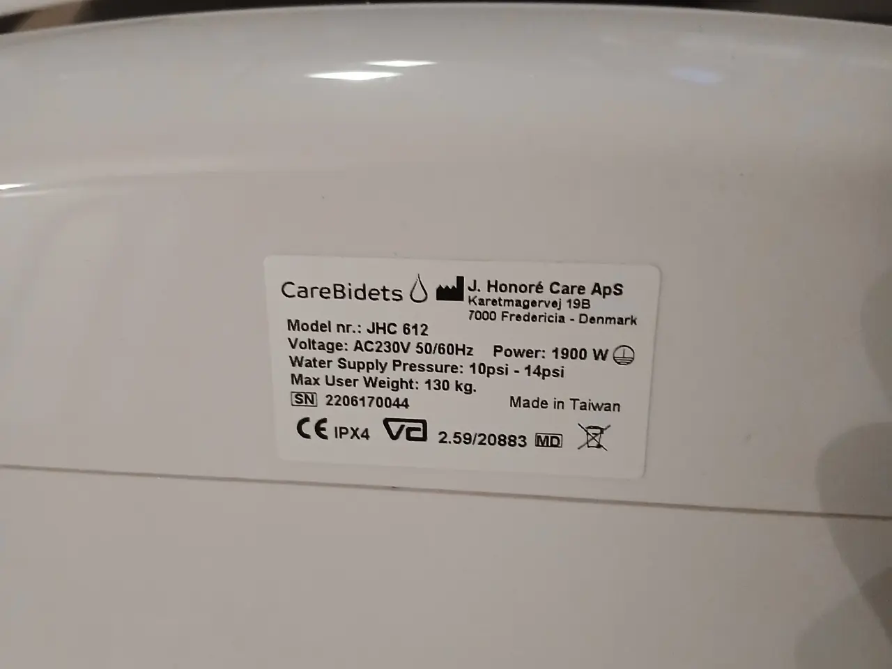 Billede 1 - Carebidets jhc 612