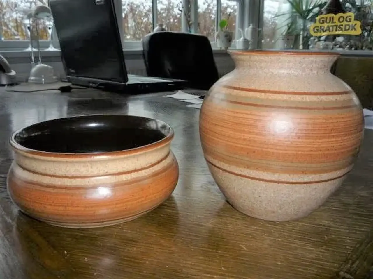 Billede 1 - Skål og vase i stentøj