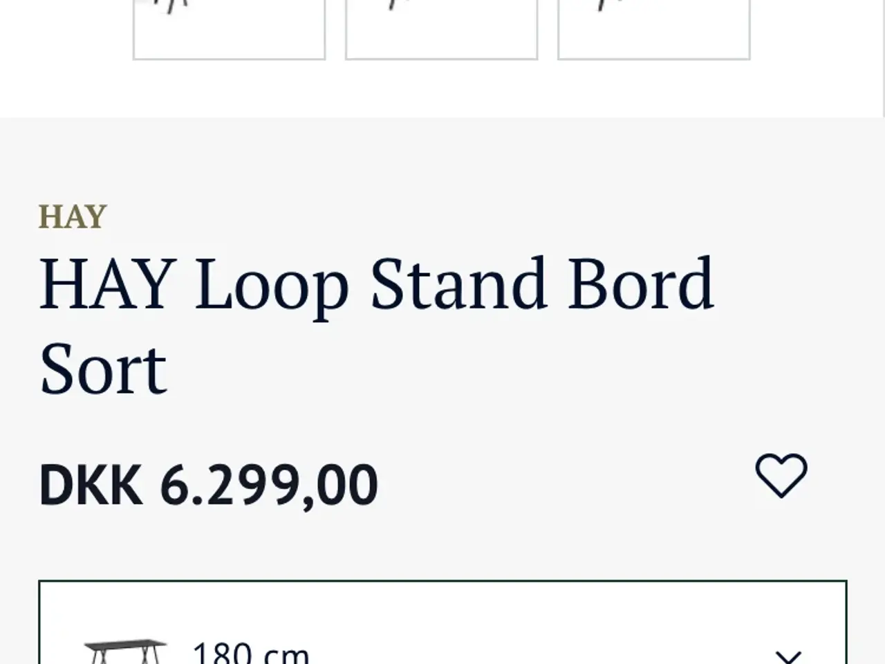 Billede 3 - Hay Loop Stand spisebord sort 