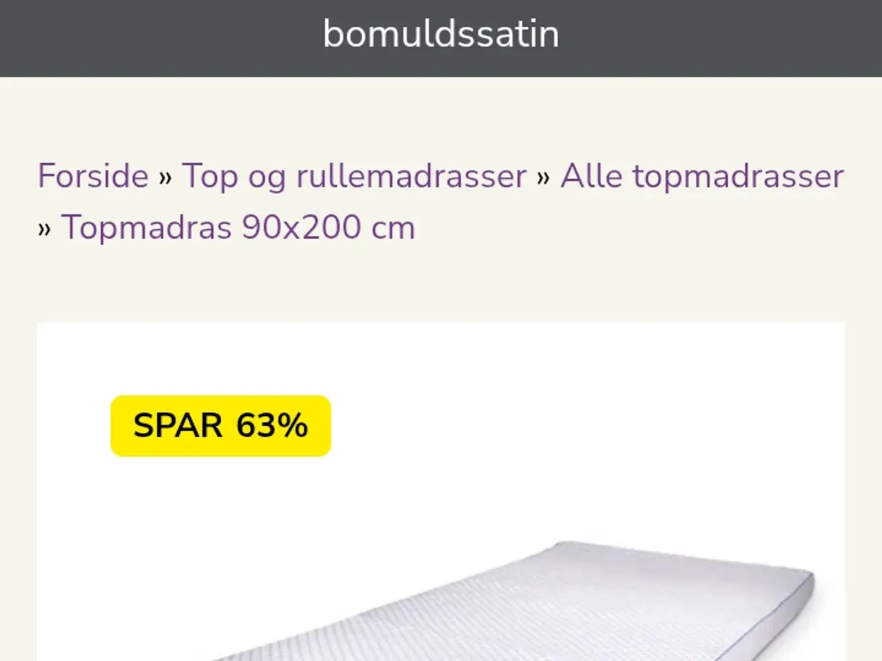 Billede 4 - Ny topmadras memoryskum,kølende
