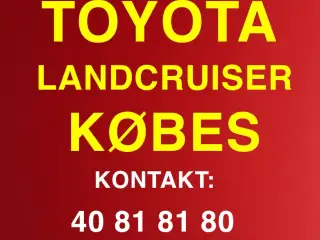LANDCRUISER OPKØBES