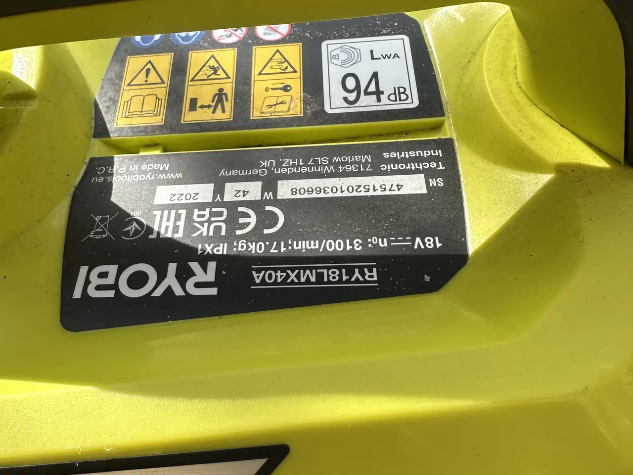 Billede 5 - Ryobi 18V ONE+ brushless plæneklipper