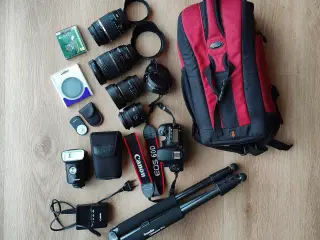 Canon 60D, 4 objektiver + udstyr