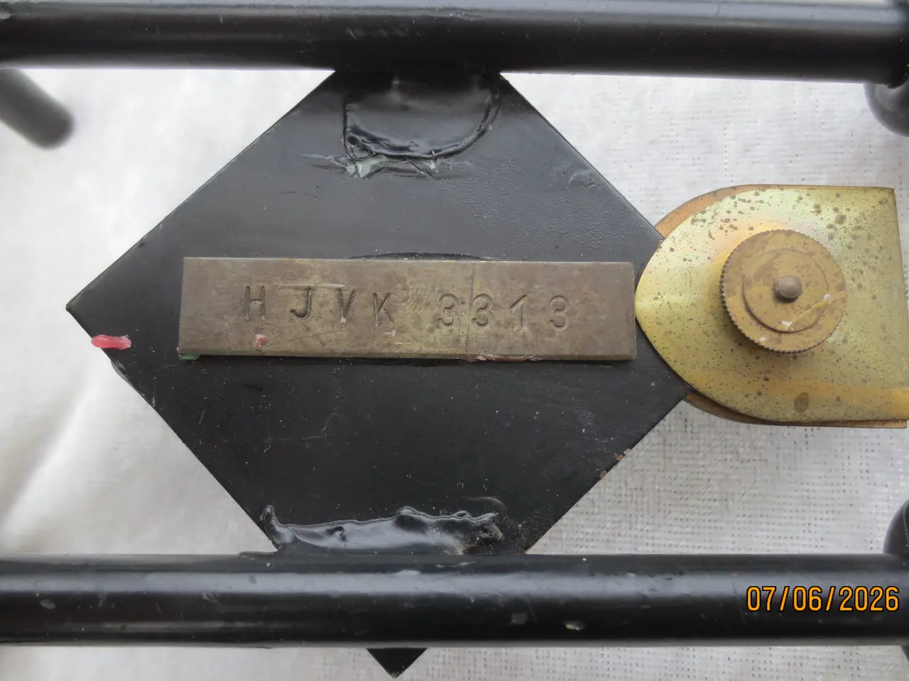Billede 5 - 1 stk Militærskilt Region H.J.V.K.3313