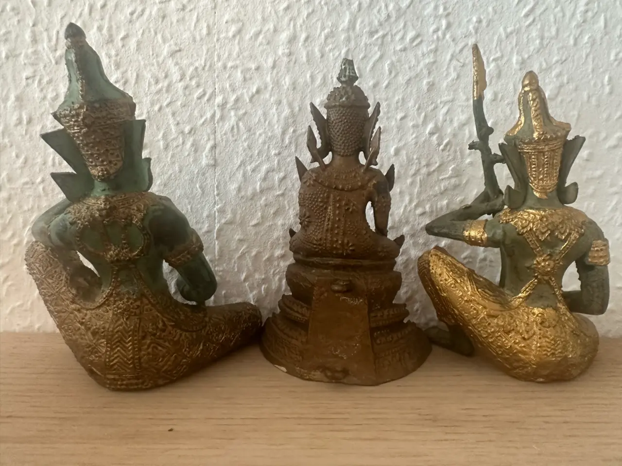 Billede 5 - 3 flotte orientalske metalfigurer – Buddha & musik