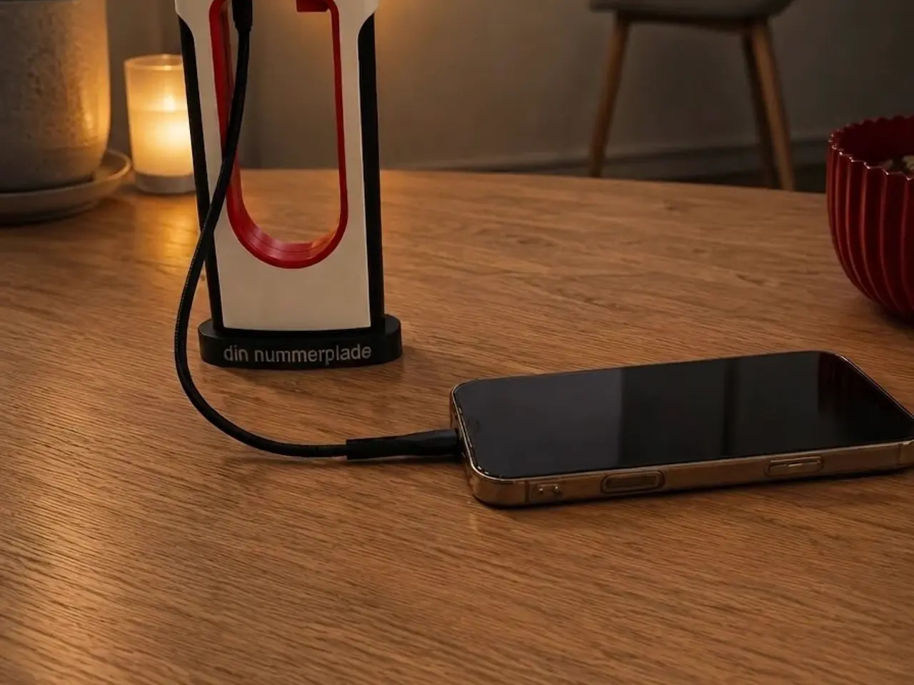 Billede 1 - 3D-printet kabelholder til oplader 🔌