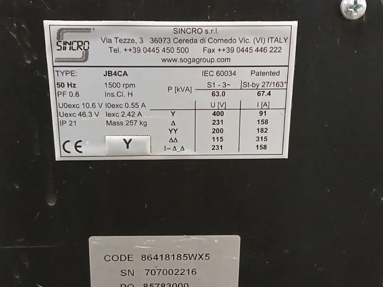 Billede 5 - Generator Model HT63