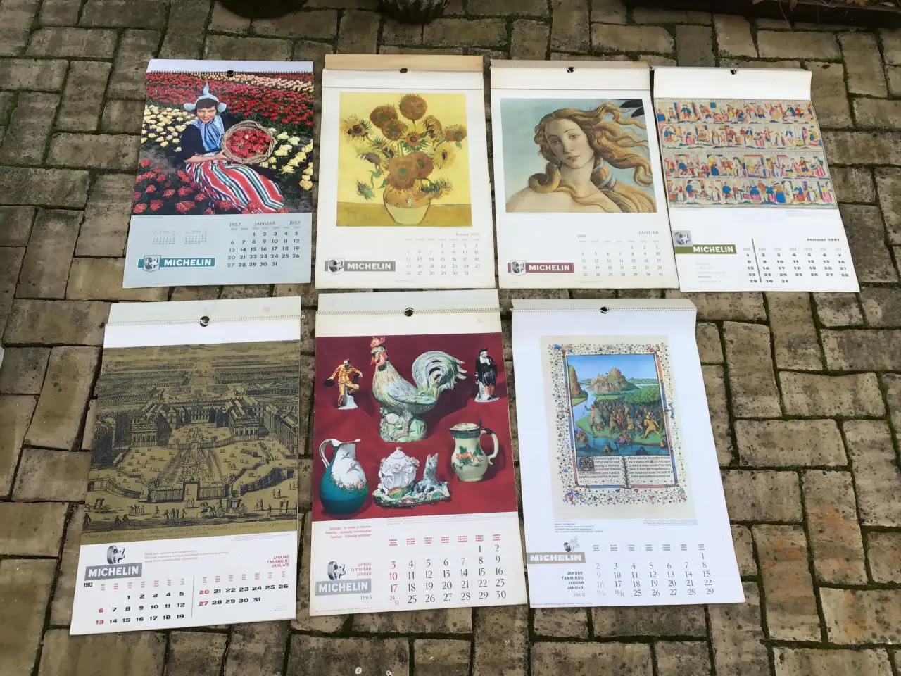 Billede 1 - Michelin kalender fra 50/60 erne