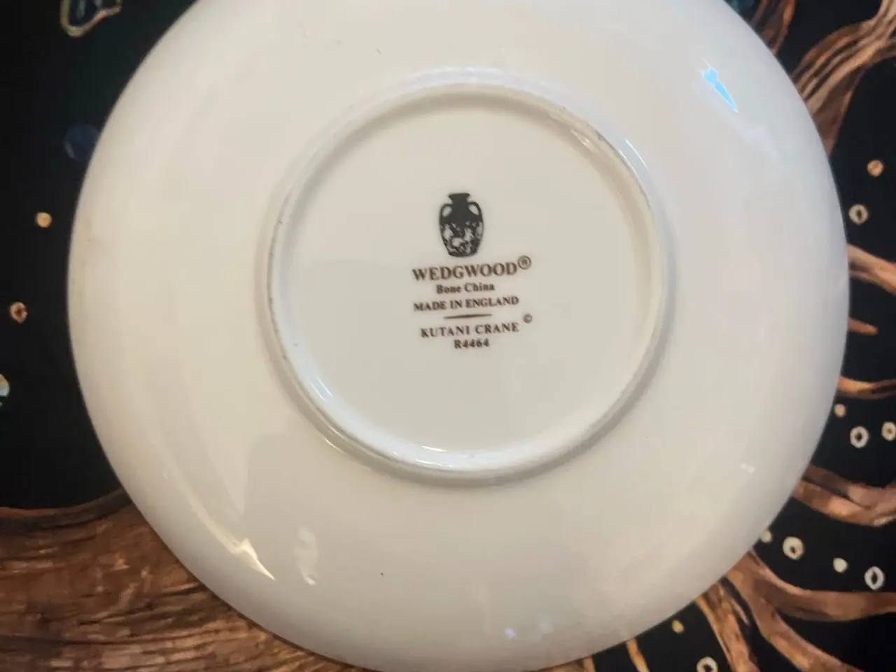 Billede 3 - 6 x Wedgwood Kutani Crane underkopper med blomsterdekoration