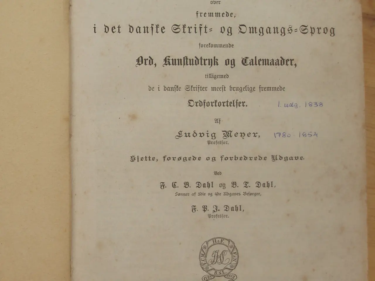 Billede 2 - Fremmedordbog af L. Meyer 1884