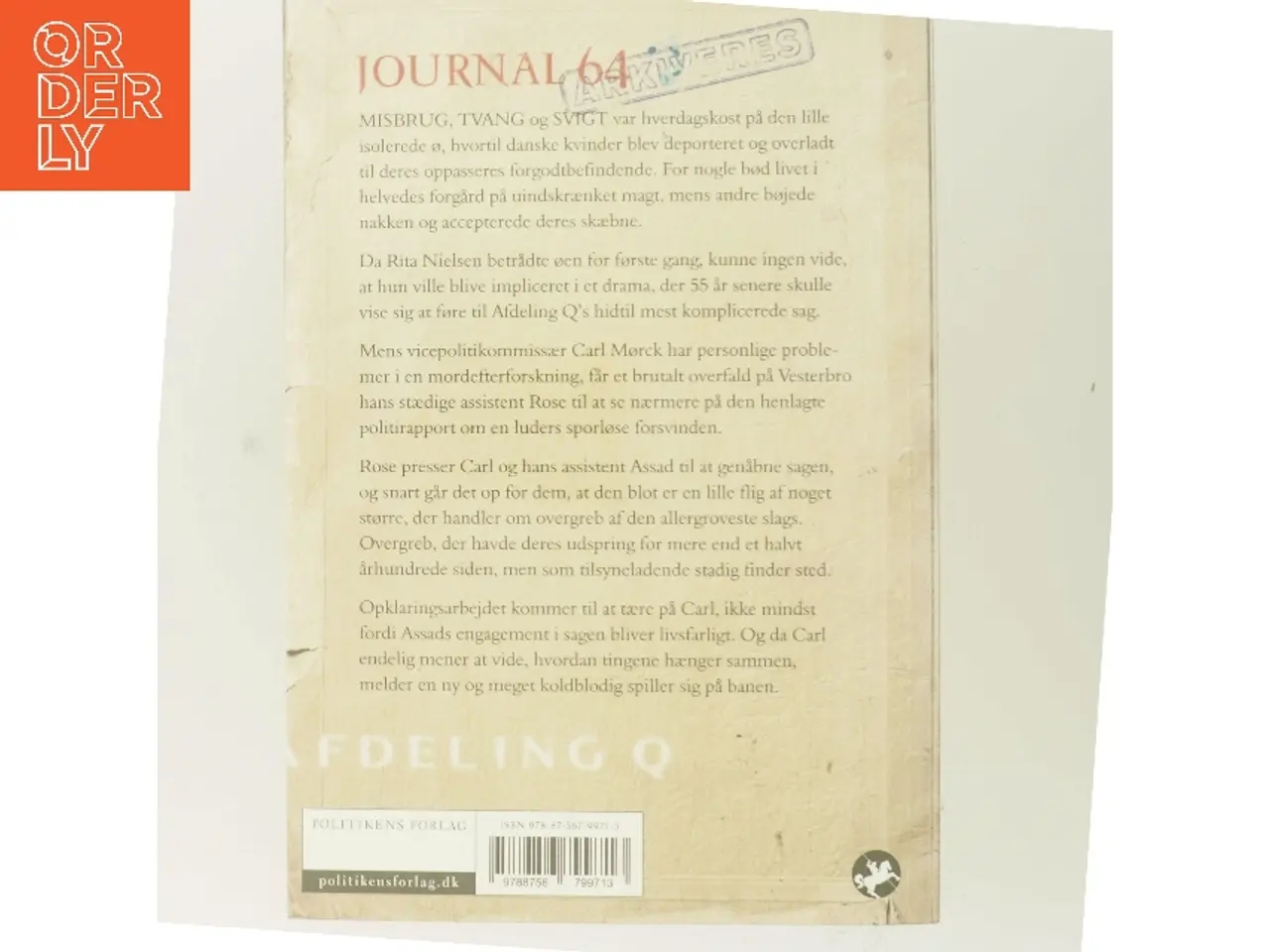 Billede 3 - Journal 64 af Jussi Adler-Olsen (Bog)